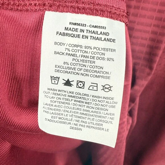 Nike Breathe Shirt Mens 2XL Red Dri-Fit Long Sleeve Center Swoosh Train Gym - Picture 12 of 14